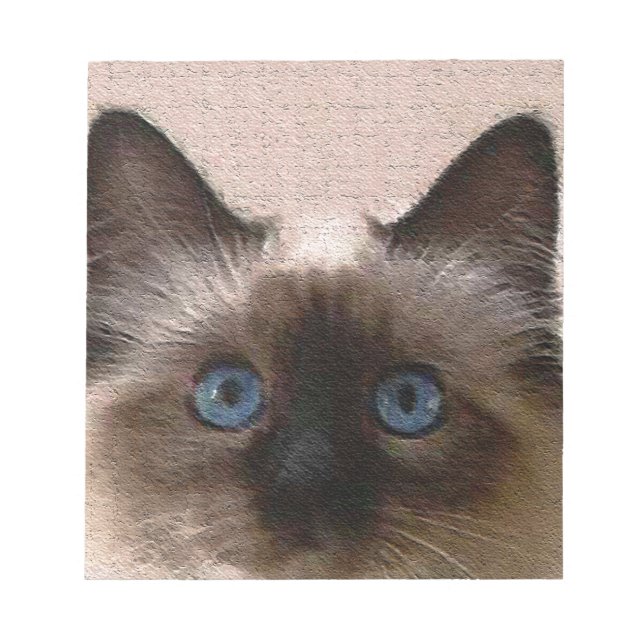 siamese cat crackle old aged cracked Hi Hello Notepad (Front)