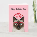Siamese Cat - cute valentines love card