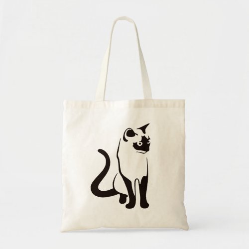 Siamese Cat Design Tote Bag