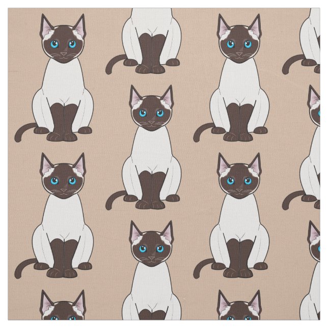Siamese Cat Fabric (Swatch)
