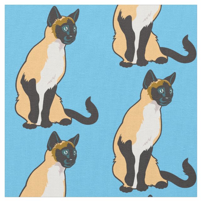 Siamese cat fabric (Close Up)