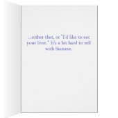 Siamese cat face card (Inside (Right))