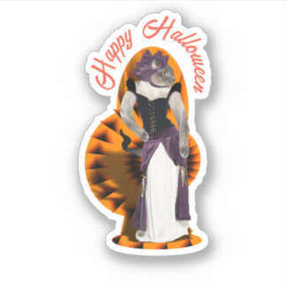 Siamese Cat Fancy Dress on Halloween  Sticker