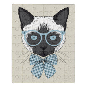 Siamese Cat Fashion Smart Jigsaw Puzzle