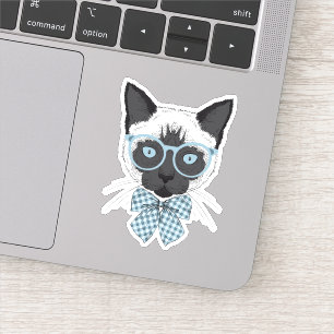 Siamese Cat Fashion Smart Sticker