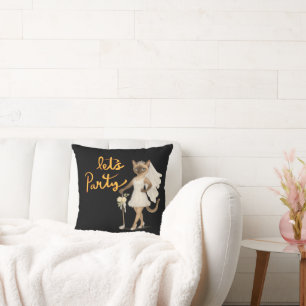 Siamese Cat for bridal shower golfer Throw Pillow