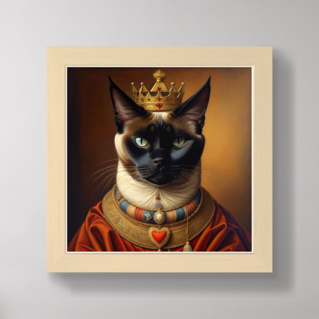Siamese cat framed art (Framed Front)