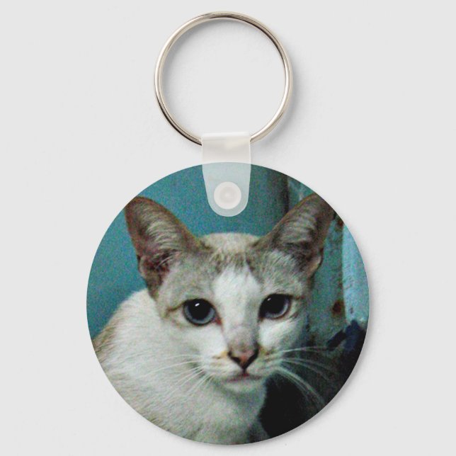 Siamese Cat Friend Keychain (Front)