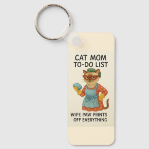 Siamese Cat Funny to do list for Cat lovers Keychain