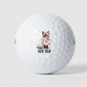 "Siamese Cat Golf Balls – Purrfect for Golf Lovers