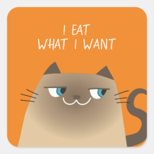 Siamese Cat Humor Square Sticker