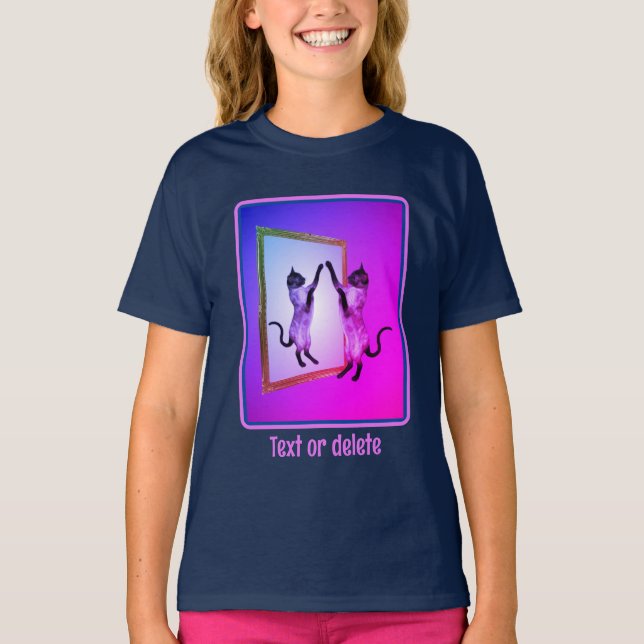 Siamese Cat In A Mirror Personalized  T-Shirt (Front)