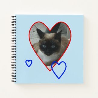 Siamese Cat In Heart Cust. Notebook