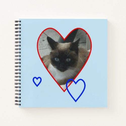 Siamese Cat In Heart Cust Notebook