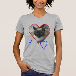 Siamese Cat in Heart T-Shirt