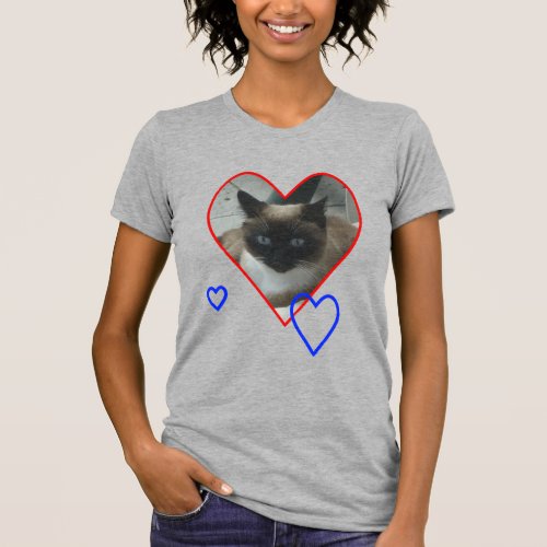 Siamese Cat in Heart T_Shirt