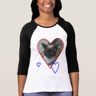 Siamese Cat in Heart T-Shirt
