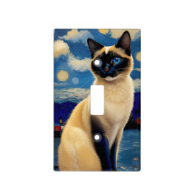 Cute Black Cats Rustic Wood Light Switch & Outlet Wall Plate Cover Combo - Decoupage Finish