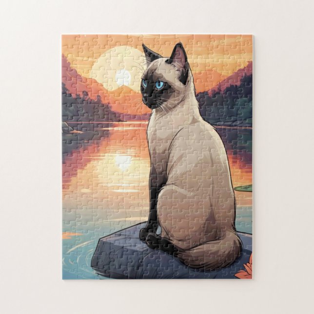 Siamese Cat Jigsaw Puzzle (Vertical)