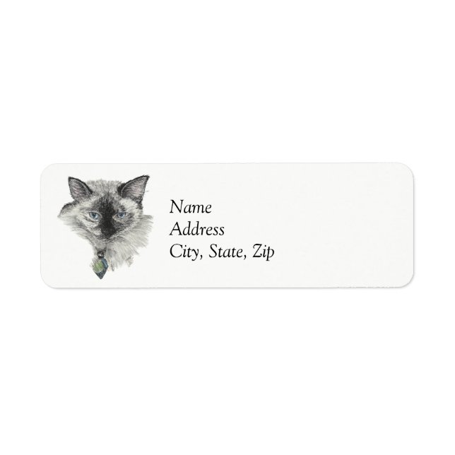 Siamese Cat Label (Front)