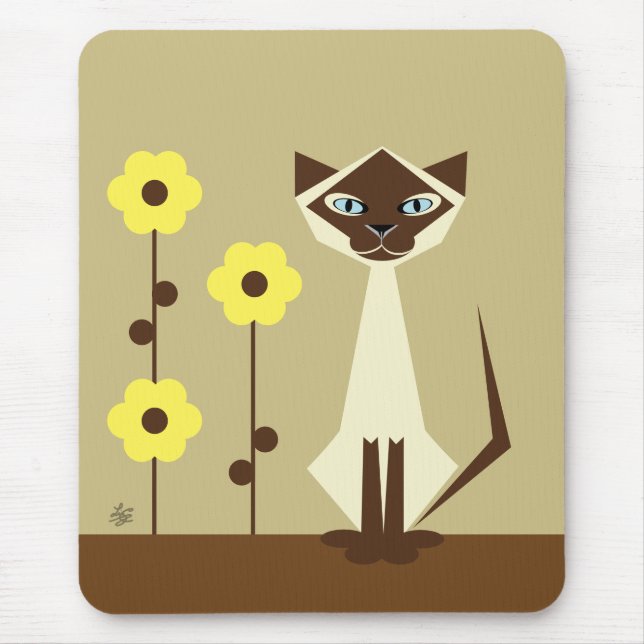Siamese Cat Lover Mouse Pad (Front)