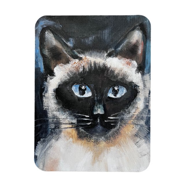 Siamese cat magnet (Vertical)