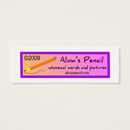 Siamese Cat Mini Bookmarks (Purple) (Back)