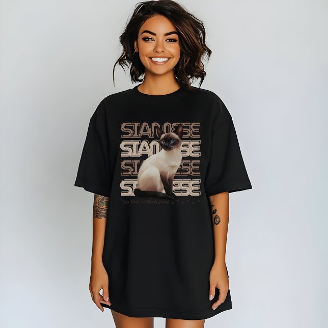 Siamese Cat, Minimalist Cozy, Purrfect Meow T-Shirt (Creator Uploaded)