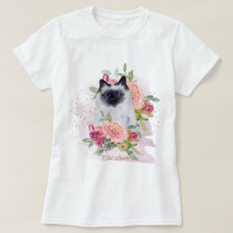 Siamese Cat Mom Pet Lover Happy Mothers Day T-Shirt