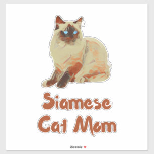 Siamese Cat Mom Sticker