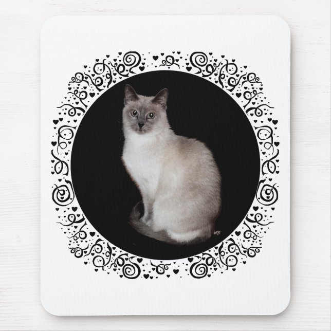 Siamese Cat Mouse Pad (Front)