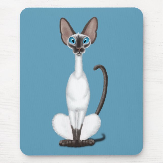 Siamese Cat Mouse Pad (Front)