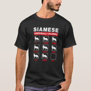 Siamese Cat Obedience Training Funny Kitten Lover T-Shirt