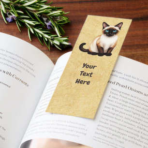 Siamese Cat On Old Paper Bookmarks