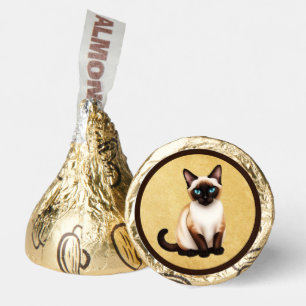 Siamese Cat On Old Paper Hershey®'s Kisses®