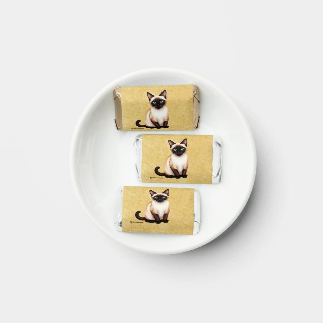Siamese Cat On Old Paper Hershey's Miniatures (Plate)