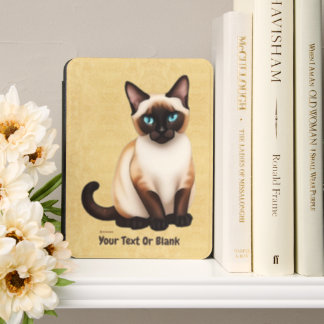 Siamese Cat On Old Paper Kindle Cover