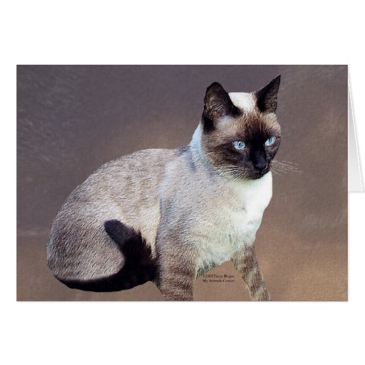 Siamese Cat Painting Cards (Front Horizontal)