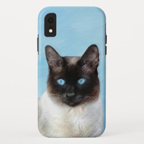 Siamese Cat Painting _ Cute Original Cat Art iPhone XR Case