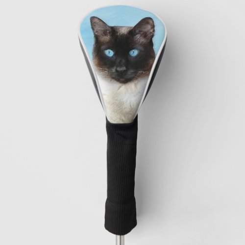 Siamese Cat Painting _ Cute Original Cat Art Golf Head Cover