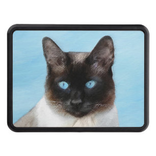 Siamese Cat Painting - Cute Original Cat Art Hitch Cover