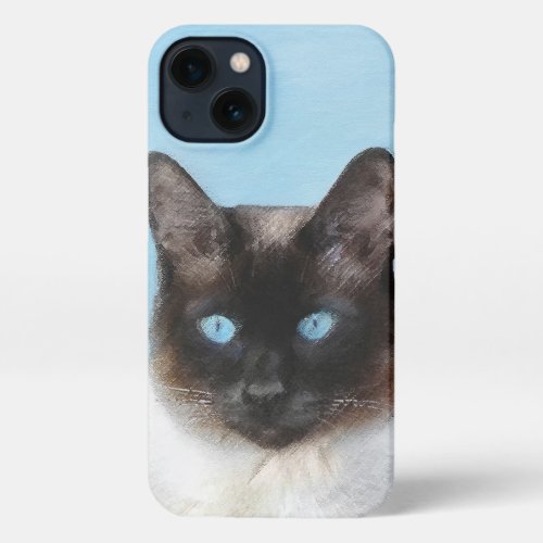 Siamese Cat Painting _ Cute Original Cat Art iPhone 13 Case