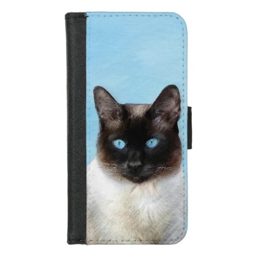 Siamese Cat Painting _ Cute Original Cat Art iPhone 87 Wallet Case