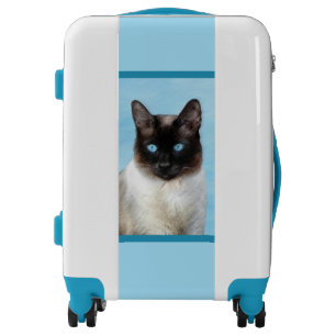 Siamese Cat Painting - Cute Original Cat Art Luggage