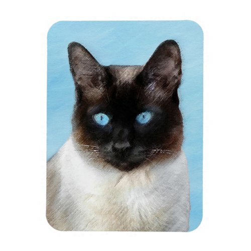 Siamese Cat Painting _ Cute Original Cat Art Magnet