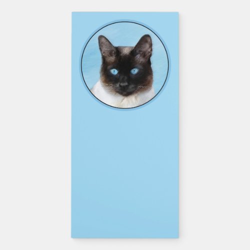 Siamese Cat Painting _ Cute Original Cat Art Magnetic Notepad