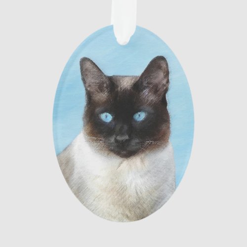 Siamese Cat Painting _ Cute Original Cat Art Ornament