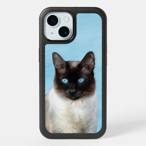 Siamese Cat Painting _ Cute Original Cat Art iPhone 15 Case