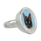 Siamese Cat Painting - Cute Original Cat Art