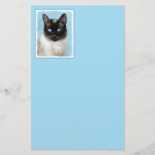 Siamese Cat Painting _ Cute Original Cat Art Stationery